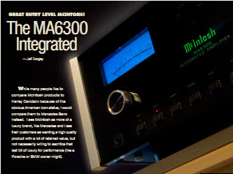 Обзор интегрального усилителя McIntosh MA6300