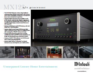 Основные возможности и особенности AV-процессора McIntosh MX-123