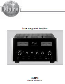 Инструкция по работе с McIntosh MA2275